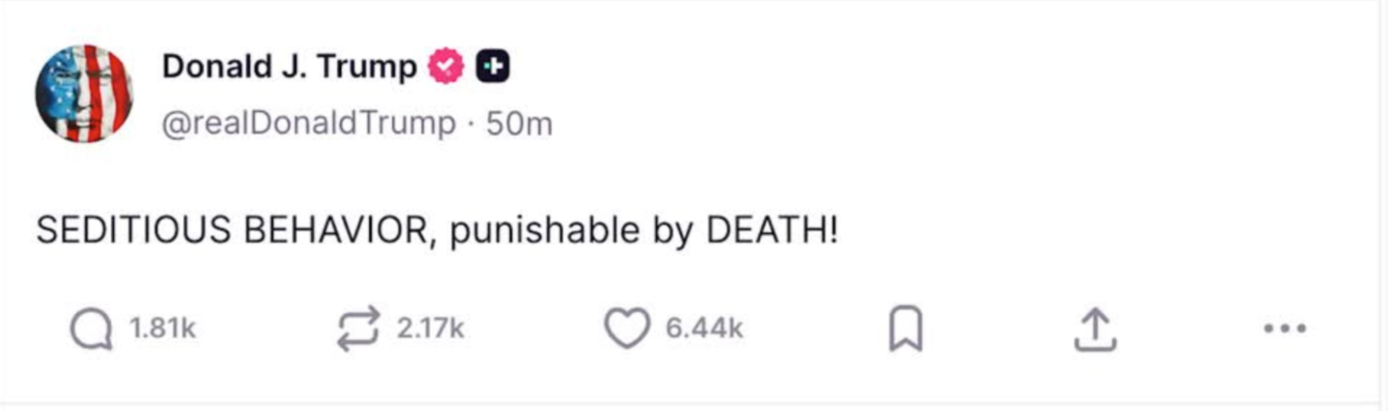 Trump message